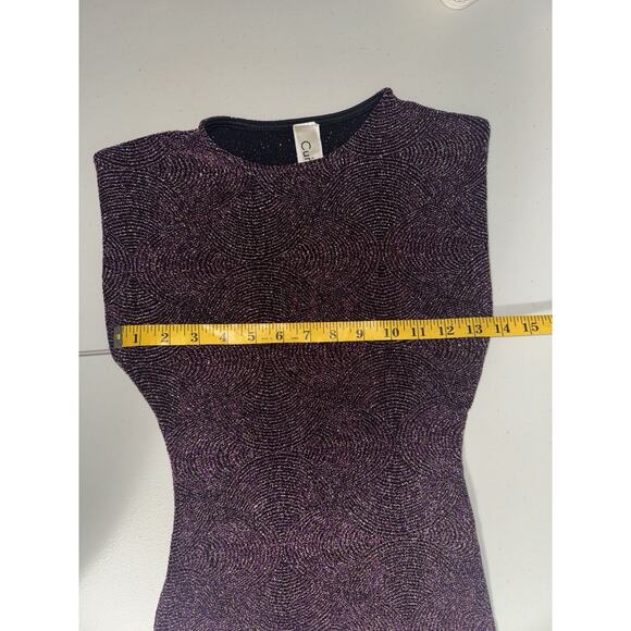 Kimcine Curve Womens Small Dress Glitter Metallic Bodycon Vamp New Years Eve - Picture 8 of 8